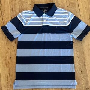 Polo by Ralph Lauren Light Blue & Navy Wide Stripe Polo